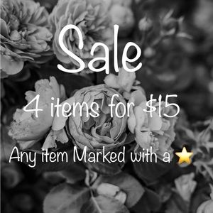 ⭐️4/$15 SALE Bundle and SAVE!!